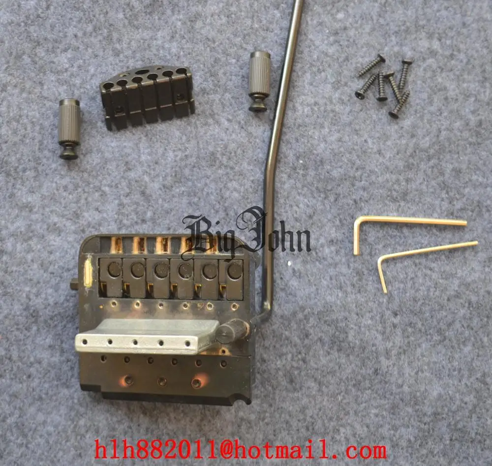 Новое поступление Безголовый электрогитарный мост черного цвета с гайкой BJH