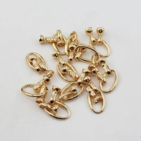 10 pcs circle oval copper yellow gold plated clasps for pearl bracelets necklaces making diy craft accessories