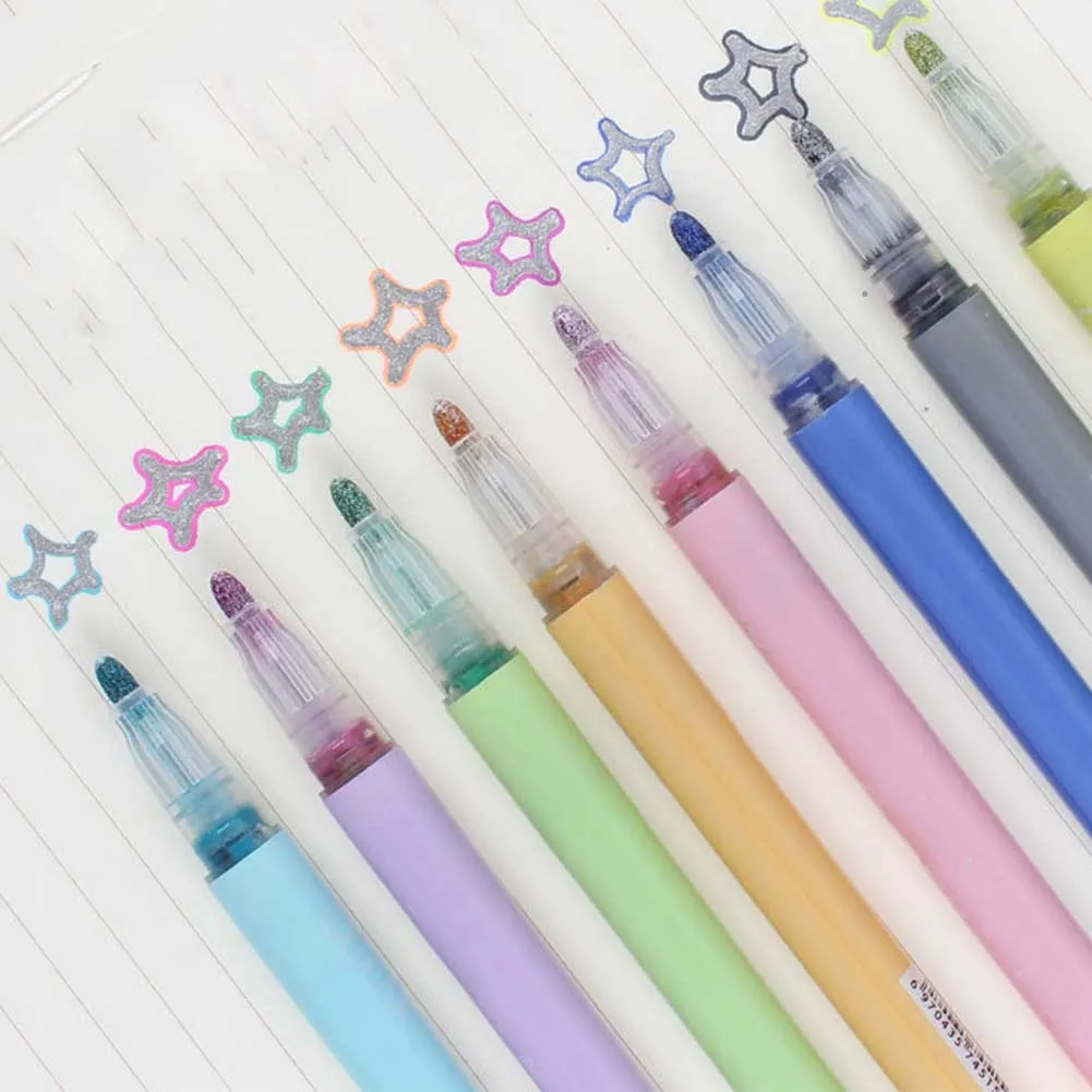 8 цветов для школы рисования гладкий портативный дома контур маркер ручка