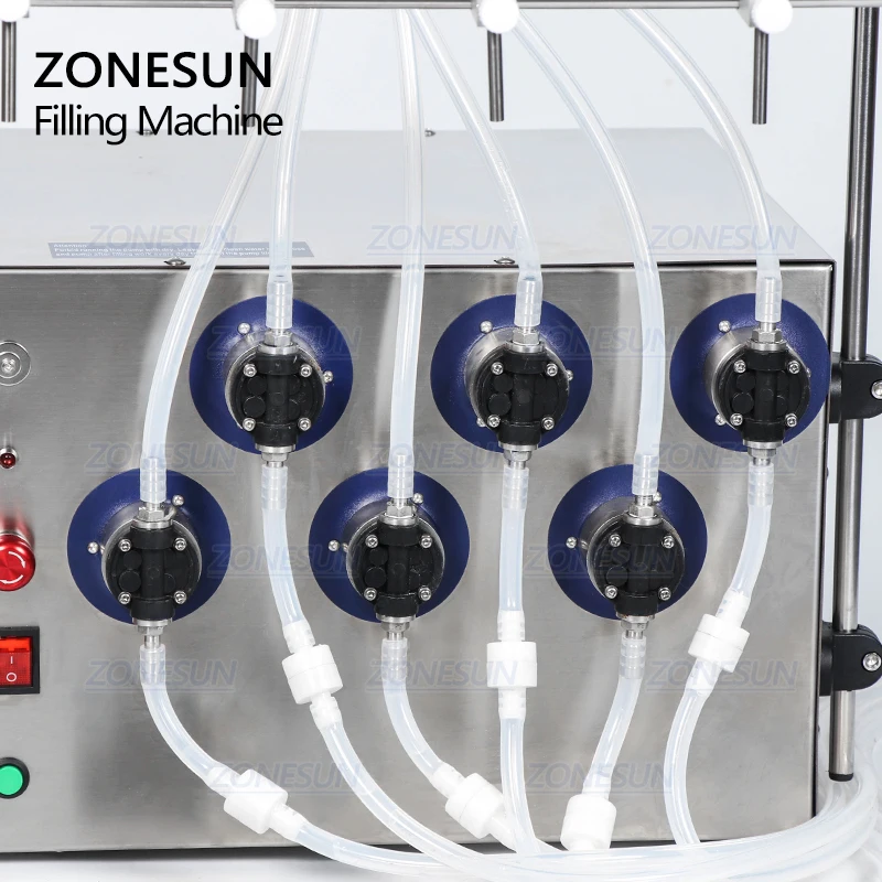 ZONESUN 6 головок пластиковый магнитный насос для напитков духов воды сока эфирных