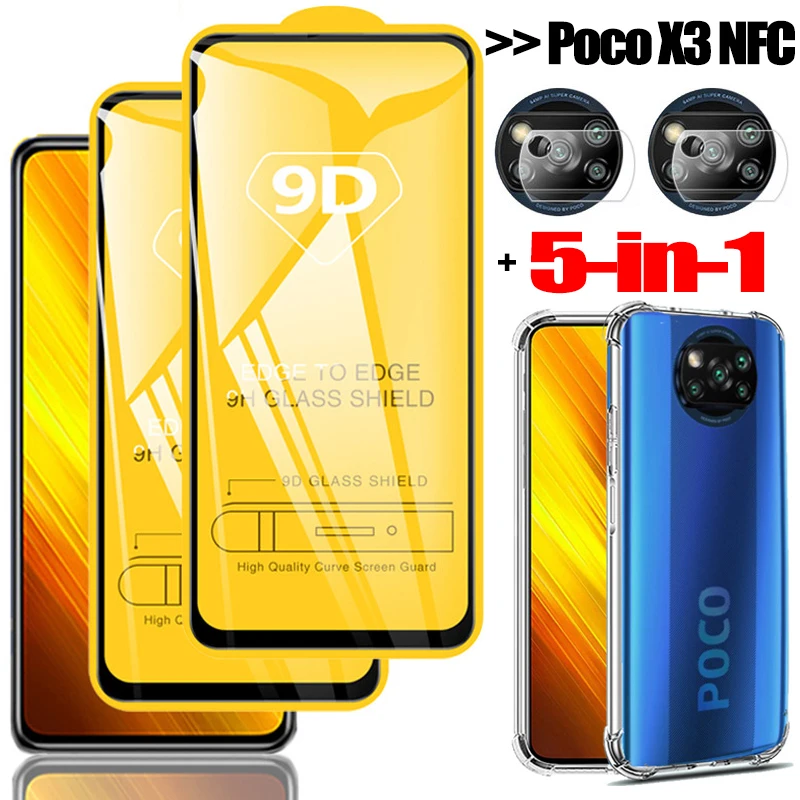 5 в 1 стекло для poco x3 смартфон защитное очки покофон ф2 про ксиоми х3 нфс на поко Ф2