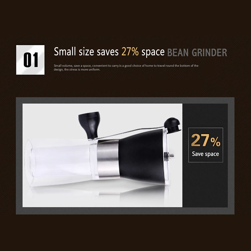 Регулируемый ручной измельчитель кофе ручная Кусачка съемная кофемолка