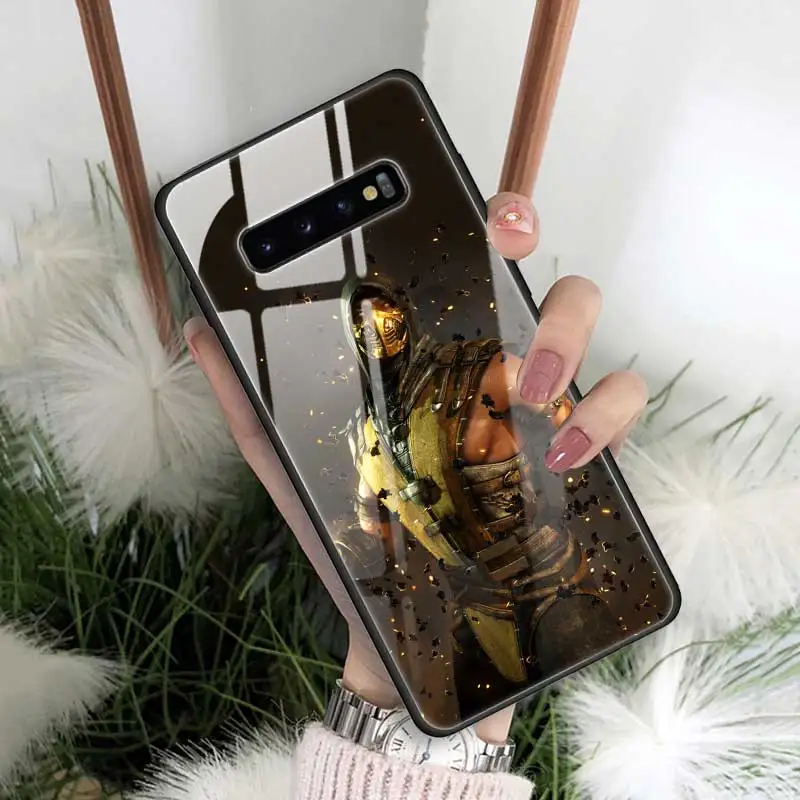 Mmoral Kombat чехол из закаленного стекла для samsung Galaxy S10 S10e S9 S8 Note9 Note 10 Plus 5G A50 A30 силиконовый край Funda Capa