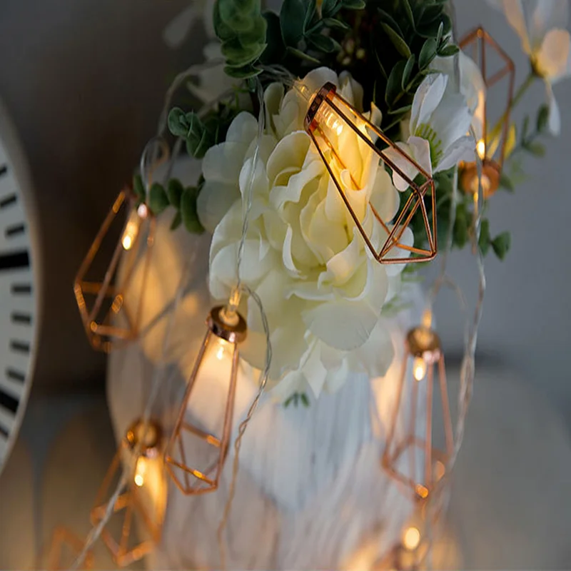 

LED Fairy Lights 20 Metal String Light Battery Operated Party Christmas Lights Decorations for Home Outdoor Lights Garland Led