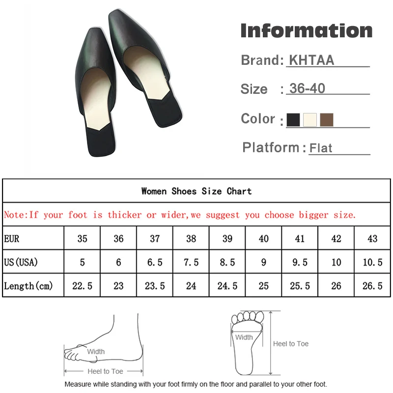 

Women Spring Slip On PU Leather Square Toe Slippers Woman Flat Fashion Elegant Slippers Female Waterproof Casual Ladies Shoes