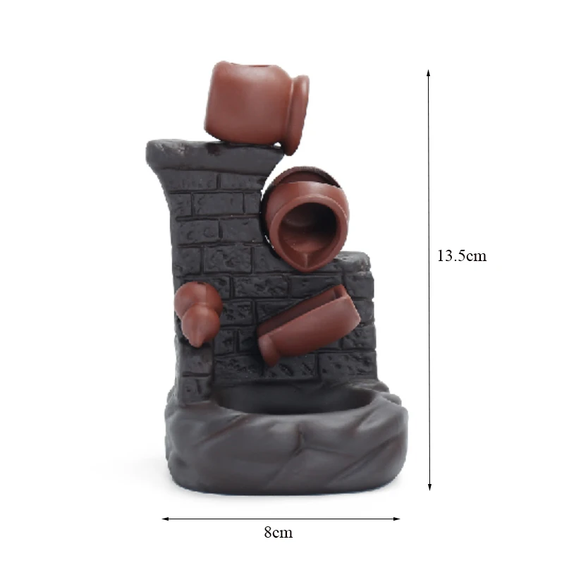 Керамическая курильница для благовоний с обратным потоком подставка в виде