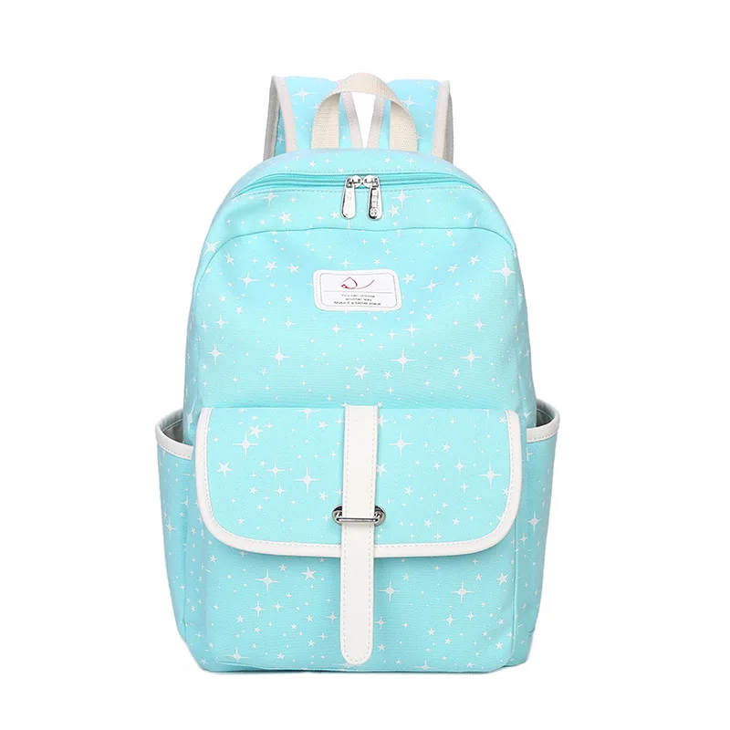 

Students Canvas Starlight Printing Backpack Teenager Girls Shoulder Bags Travel Bagpack Korea Preppy Style High School Book bags