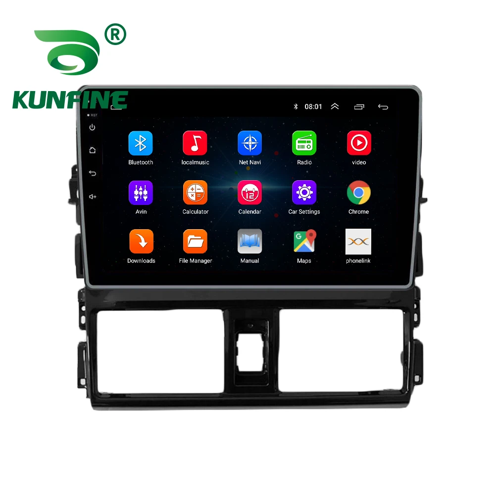 

Octa Core 1024*600 Android 10.0 Car DVD GPS Navigation Player Deckless Car Stereo for Toyota Vios Yaris 2013-2016 Radio Headunit