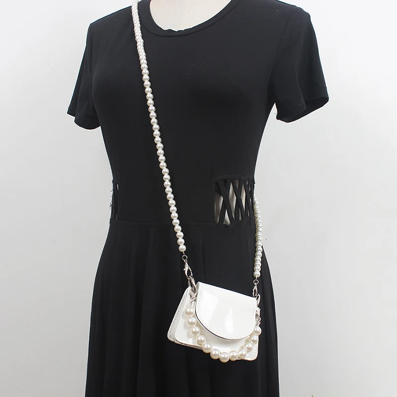 

[EAM] Pu Leather White Pearl Split Joint Casual Belt Personality Women New Fashion Tide All-match Spring Autumn 2021 1DD7974