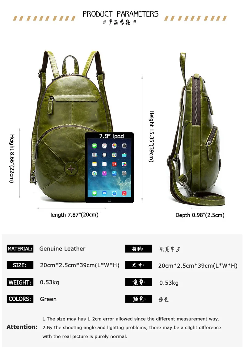 High Quality Women Backpack Genuine Leather Back Pack Famous Brand Shoulder Bag Women Travel Backpack mochila