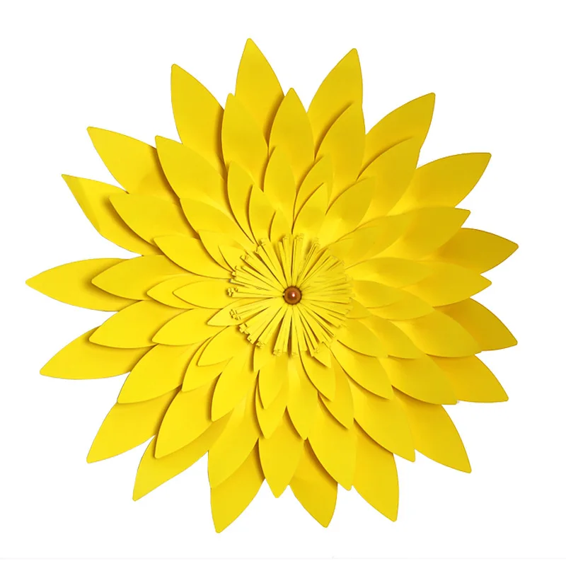 yellow Daisy Diy полуфабрикаты гигантская искусственная бумага Цветок Блестящий Фон для фотосессии настенные украшения большие бумажные бутоны реквизит для фотосъемки - Цвет: yellow Daisy