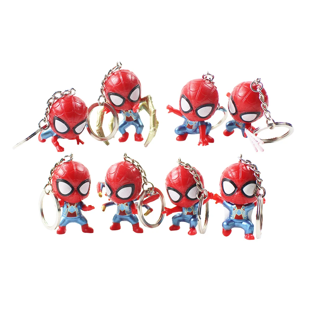 8 шт./компл. 5-6 см Marvel Мстители Спайдермен супер герой Q кавайная экшн-фигурка из