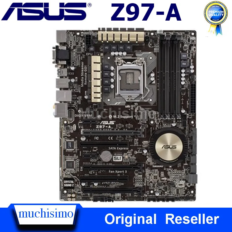 Kaufen Asus Z97-A Motherboard LGA 1150 DDR3 Intel Z97 Core I7 I5 I3 PCI-E 3,0 M.2 SATA III Desktop Orginal Asus Z97-A Mainboard Verwendet