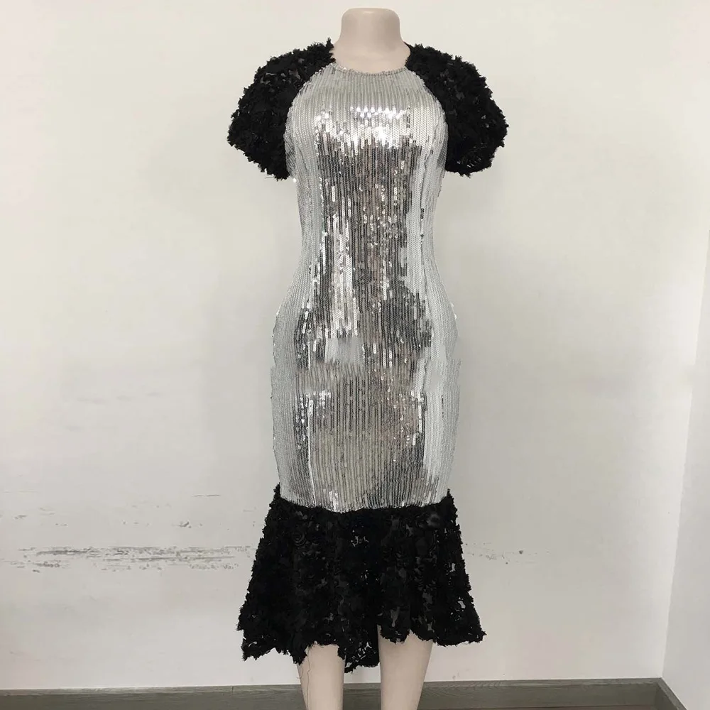 Черные африканские платья с блестками для женщин длинное вечернее платье