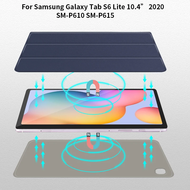 Защитный чехол магнитный для Samsung galaxy tab S6 lite 10 4 SM P610/P615 | Компьютеры и офис