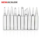 NEWACALOX 10 шт. Бессвинцовая паяльная отвертка с железным наконечником 900 м для паяльной станции Hakko