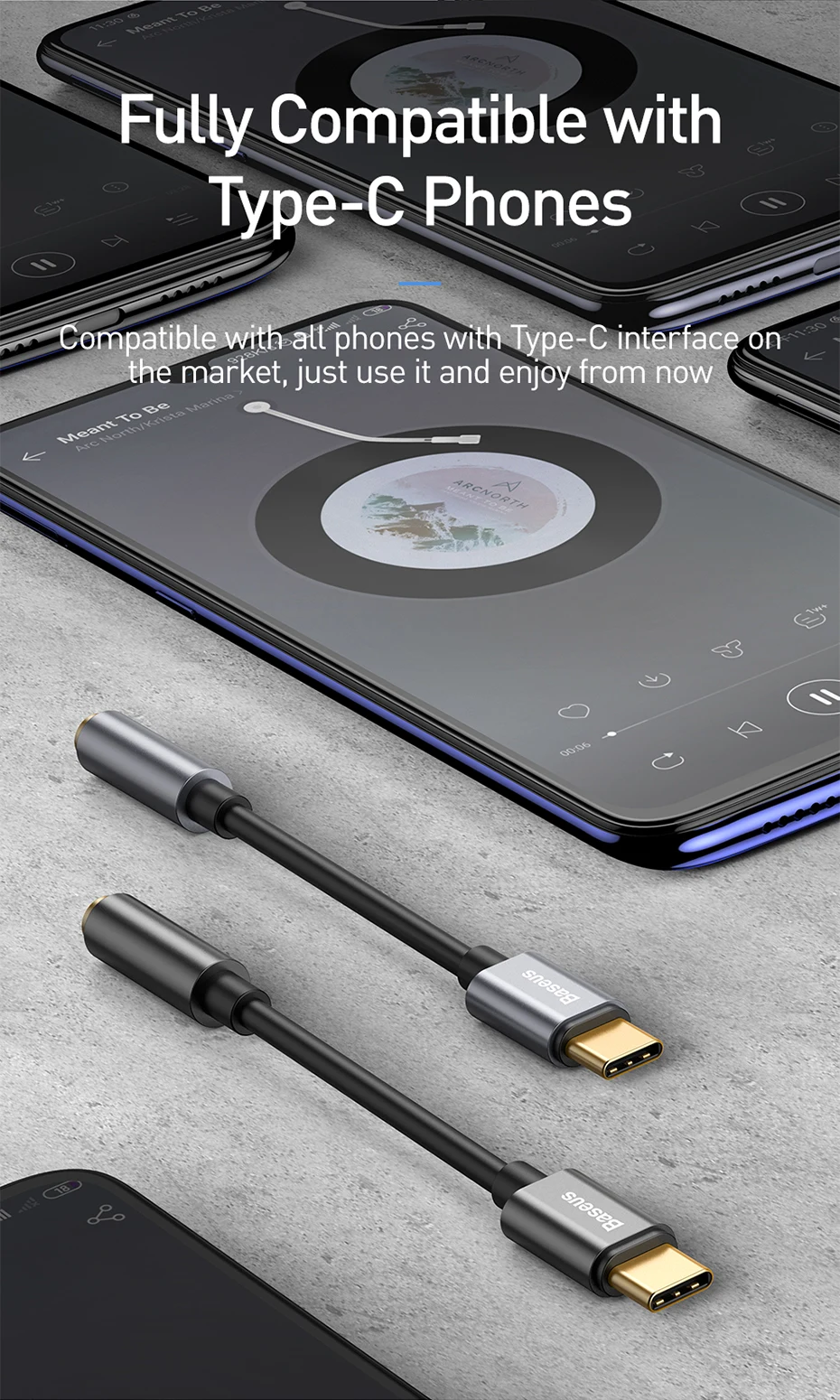 Baseus usb type C до 3,5 мм разъем OTG адаптер USB-C type-C до 3,5 мм наушников аудио Aux кабель для huawei Xiaomi Mi 9 8 Oneplus 7