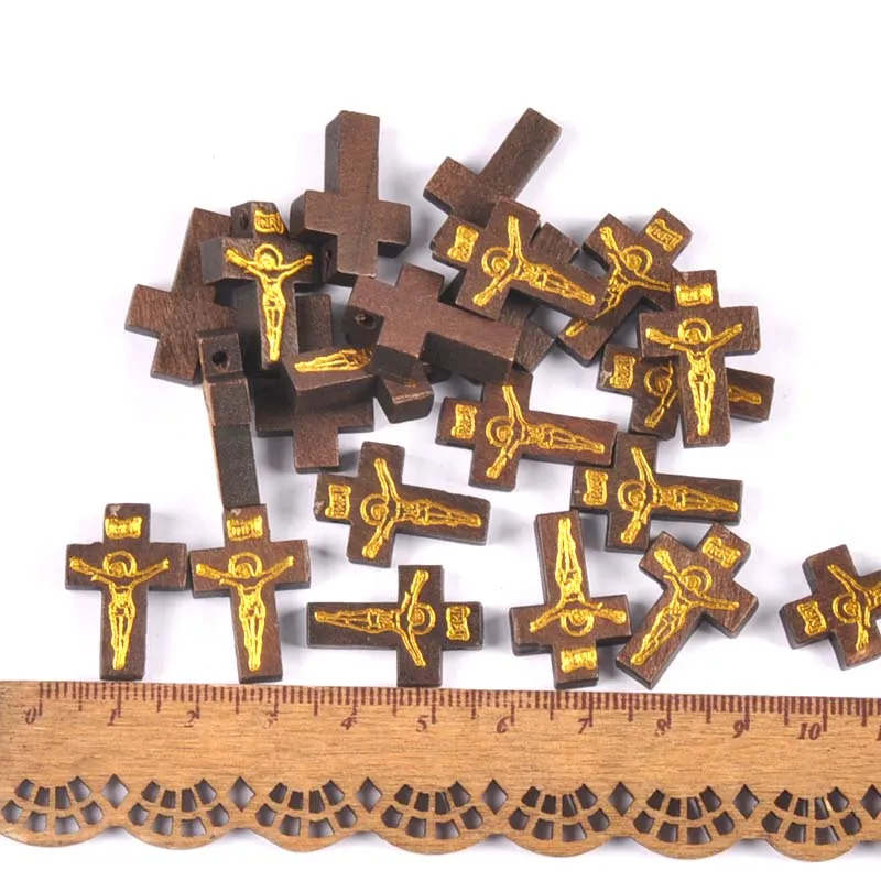 Подвески ручной работы для ожерелья mt2683 деревянный крест подвеска натуральные