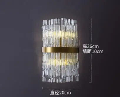 Светильник роскошный постмодерн Хрустальная настенная лампа спальня ТВ фон