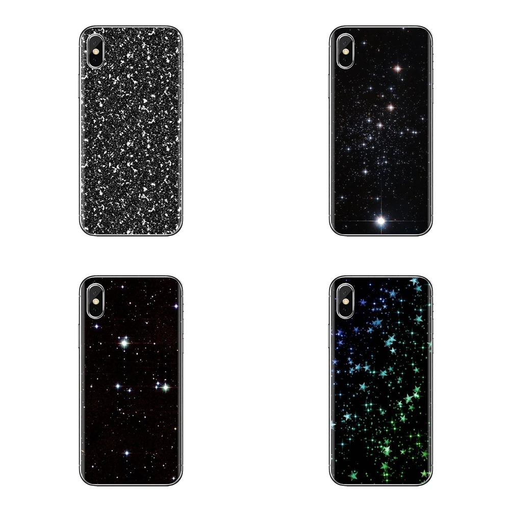Для iPhone XS Max XR X 4 4S 5 5S 5C SE 6 6S 7 8 плюс samsung Galaxy J1 J3 J5 J7 A3 A5 черный сверкающие блестки
