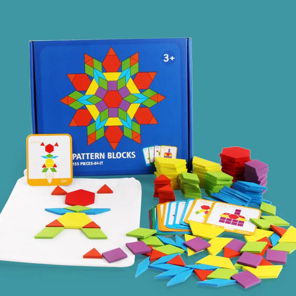 

【Clearance Sale】 155pcs/set Wooden Creative Puzzle Early Education Parent-child Interactive Toy Gift 24.5*21.3*4cm