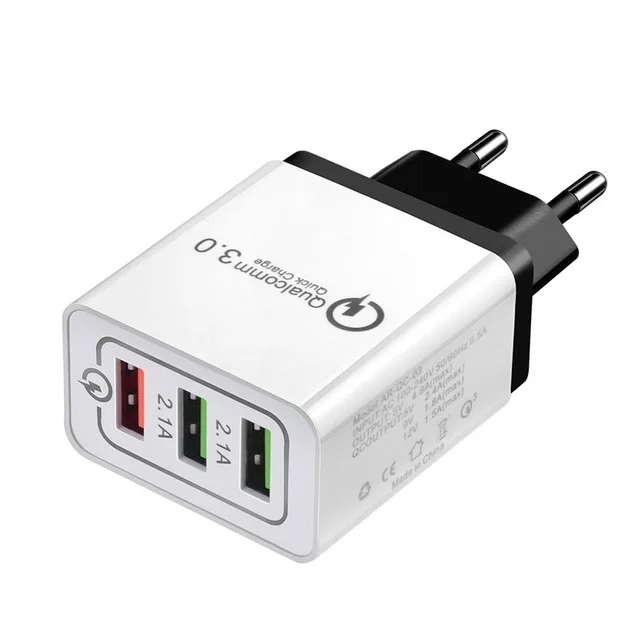 EU Plug black Быстрая зарядка QC 3,0 Smart Fast 3 USB настенное зарядное устройство для Xiaomi samsung huawei адаптер быстрой зарядки мобильного телефона 4,7 - Тип штекера: EU Plug black