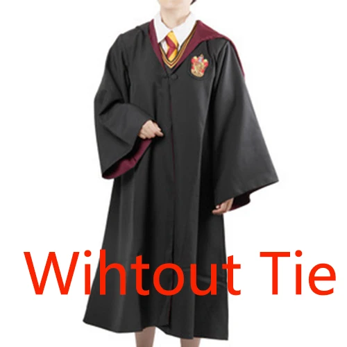 Gryffindor Robe Гарри Поттер халат накидка плащ с галстуком шарф Ravenclaw/Гриффиндор/Hufflepuff/Слизерин Косплей костюмы Малфой Гермионы подарок на Хэллоуин - Цвет: Gryffindor Robe