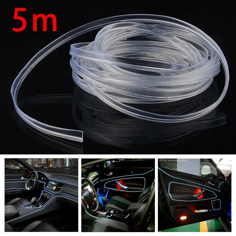 5m Transparent Skirt Side Glow 3mm Plastic PMMA Fiber Optic Cable For Car Light Side Glow Optical Fiber Cable
