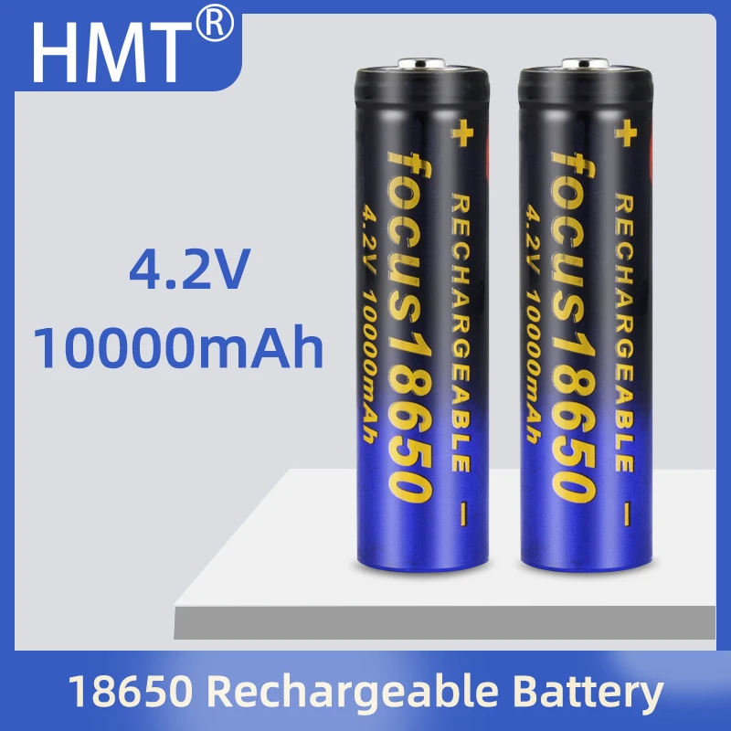

4Pcs 18650 Battery 4.2V 10000mAh High Capacity Battery Li-ion Rechargeable Lithium Cells Replacement For Car Toys LED Flashlight