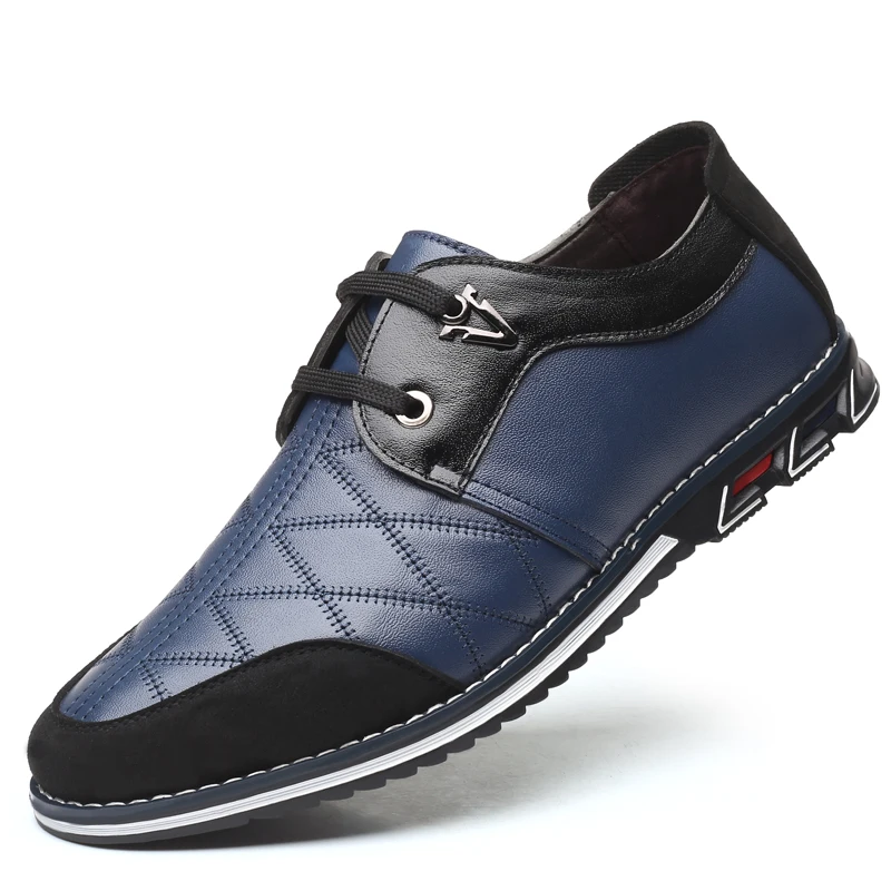 Мужские повседневные туфли из натуральной кожи коричневые дышащие ручной работы