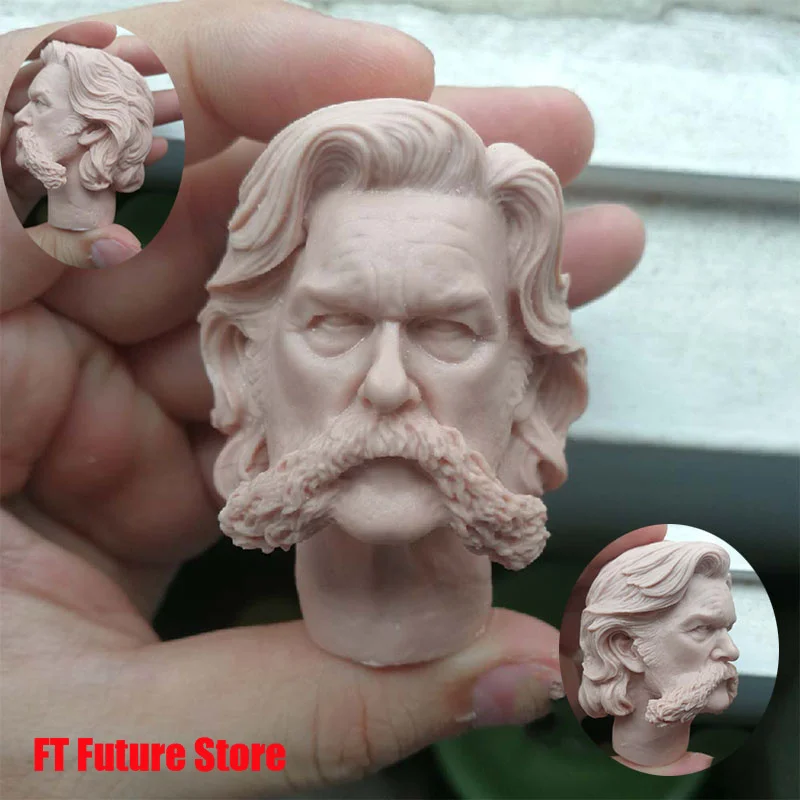 

1/6 Неокрашенная голова Джона Рут, фигурка Курта Расселла, модель резьбы на голову, подходит для 12-дюймового мужского солдата, фигурка тела