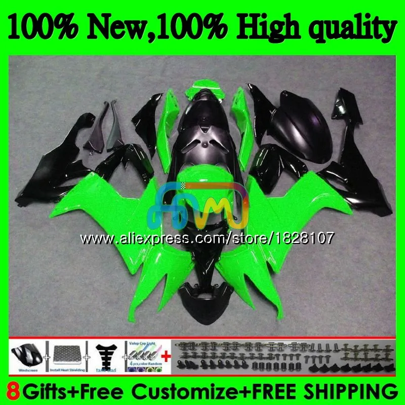 

Корпус для KAWASAKI ZX1000C ZX-10R ZX 10R 1000CC 17BS.59 ZX1000 ZX 10 R ZX10R 08 09 10 2008 светильник зеленый 2009 2010 ABS обтекатель комплект