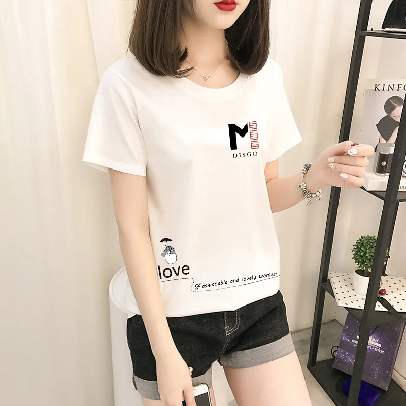

T-shirts Women 2021 Printed Casual 90s Fashion Trend Printing Clothes Graphic Tshirt Top Lady Print Female Tee T-Shirt