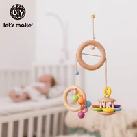 lets make 1pc mobile wooden ball rattle set bed stroller baby toys 0 12 month spiral baby hanging crib mobile bed bell for baby