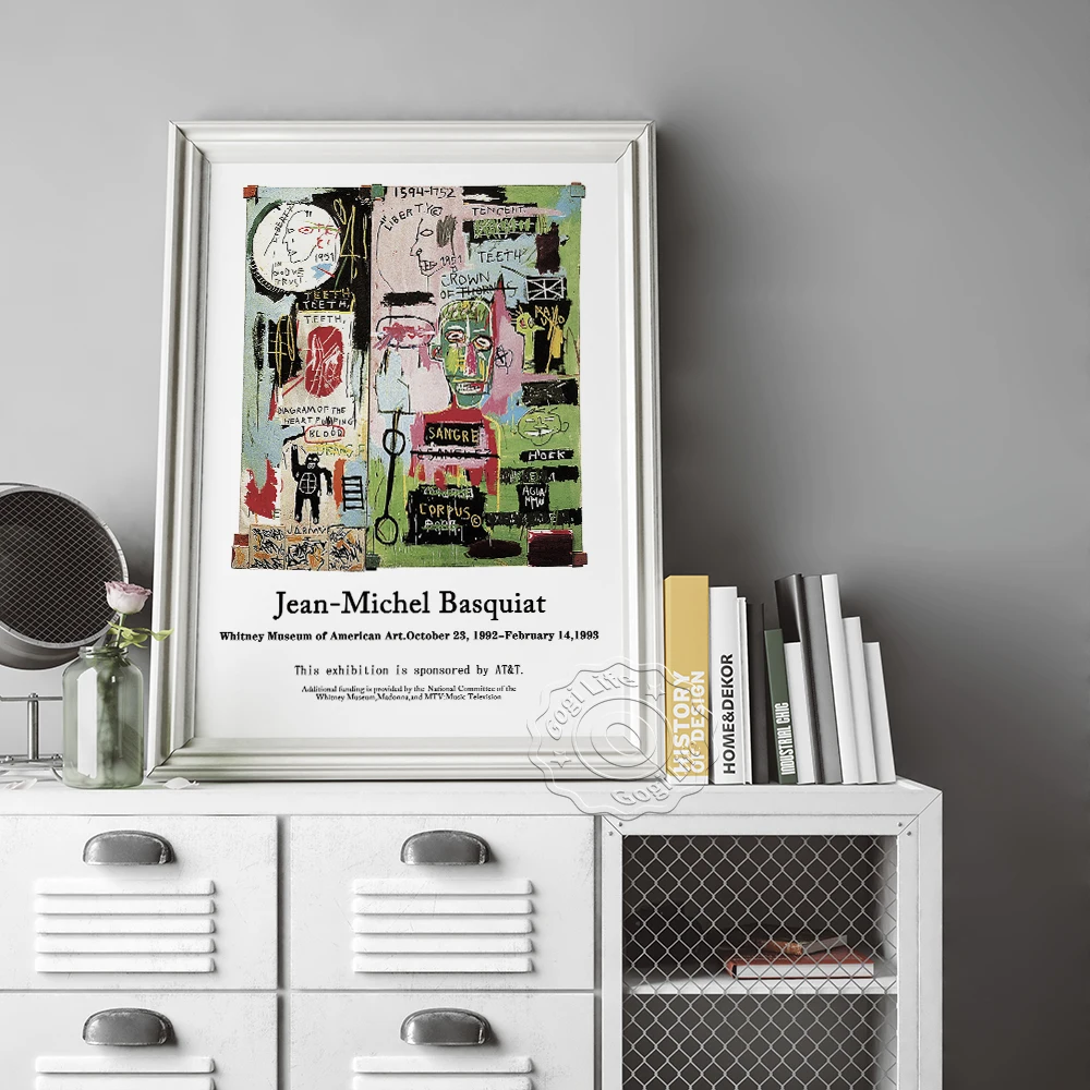 

Michel Street Art Wall Picture, Jean Michel Basquiat Exhibition Museum Poster, Michel Doodle Kids Room Decor Idea Gift Stickers