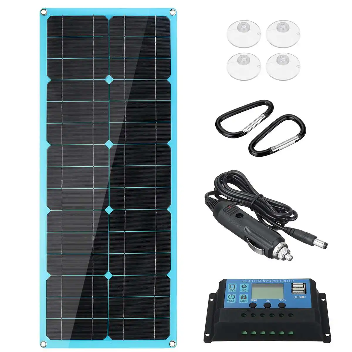 Pаспродажа 100W с 30A контроллер Панели солнечные 18V гибкие солнечные элементы для автомобиля корабля яхта Батарея Зарядное устройство крыши дома Кемпинг...