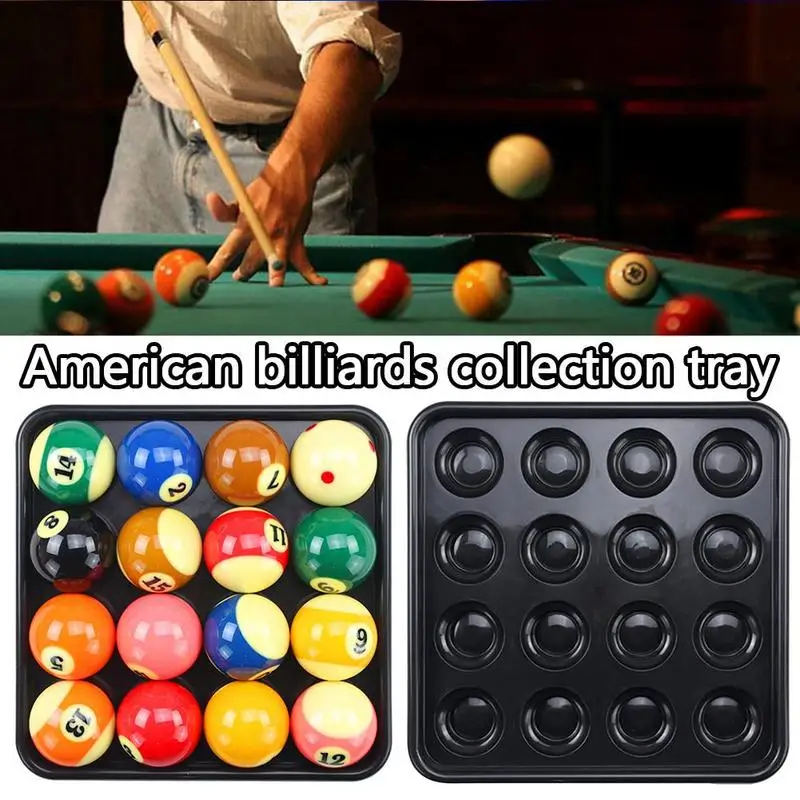 

Regulation Size Indoor Game Carrying Full Set Pool Ball Tray Portable Holds Billiard Accessories Serving Profess Snooker S5W7
