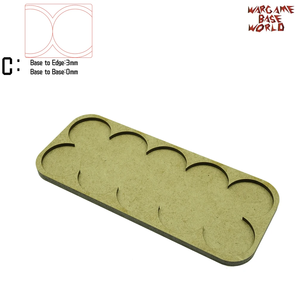 Основа Wargame World Tray 10 опоров 32 мм круглая двойная форма Beeline MDF|Наборы для сборки