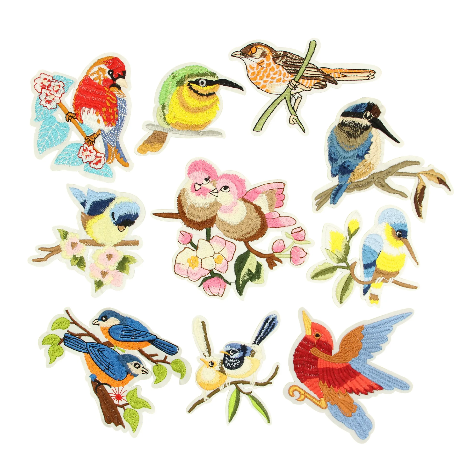 Патчи с вышивкой птицами для одежды аппликация вышивки животных аксессуары брюк