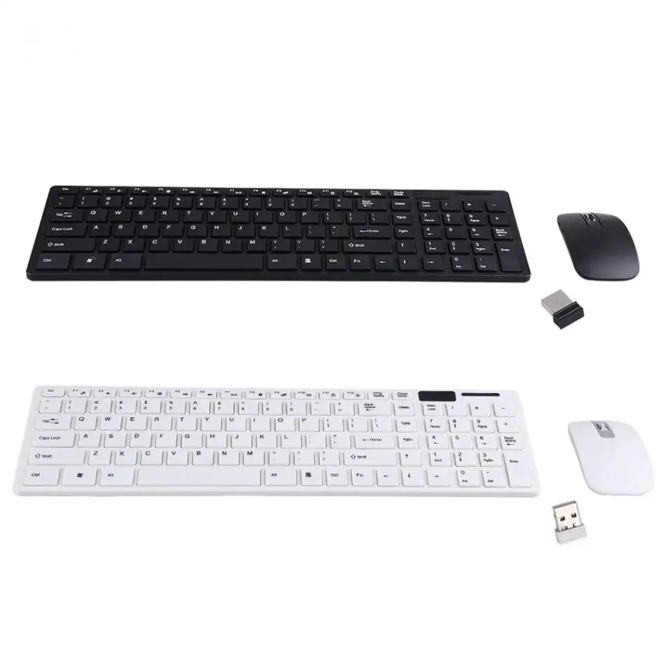 

2.4G Slim Optical Wireless Keyboard and Ultra-Thin Mouse Mice USB Receiver Combo Kit for MAC PC Computer