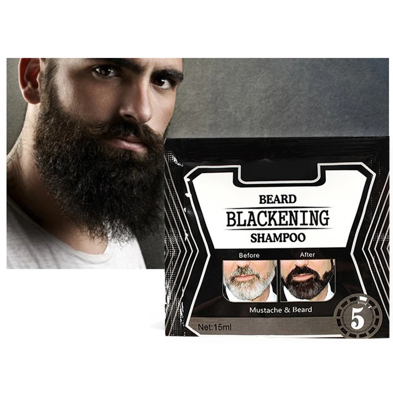 

2019 Beard Blackening Shampoo Dye Beard Mustache Coloring Conditioner for Gray Hair