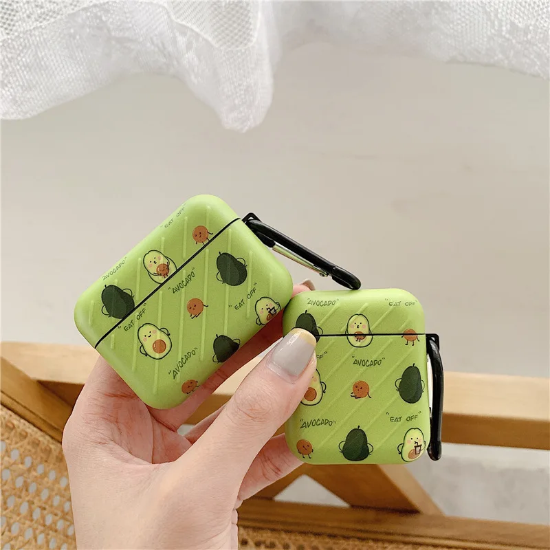 

Avocado Diagonal Stripes Earphone Case AirPods 1 and 2 Case Airpods Pro Case Airpod 3 Case Earphone Accessories Case