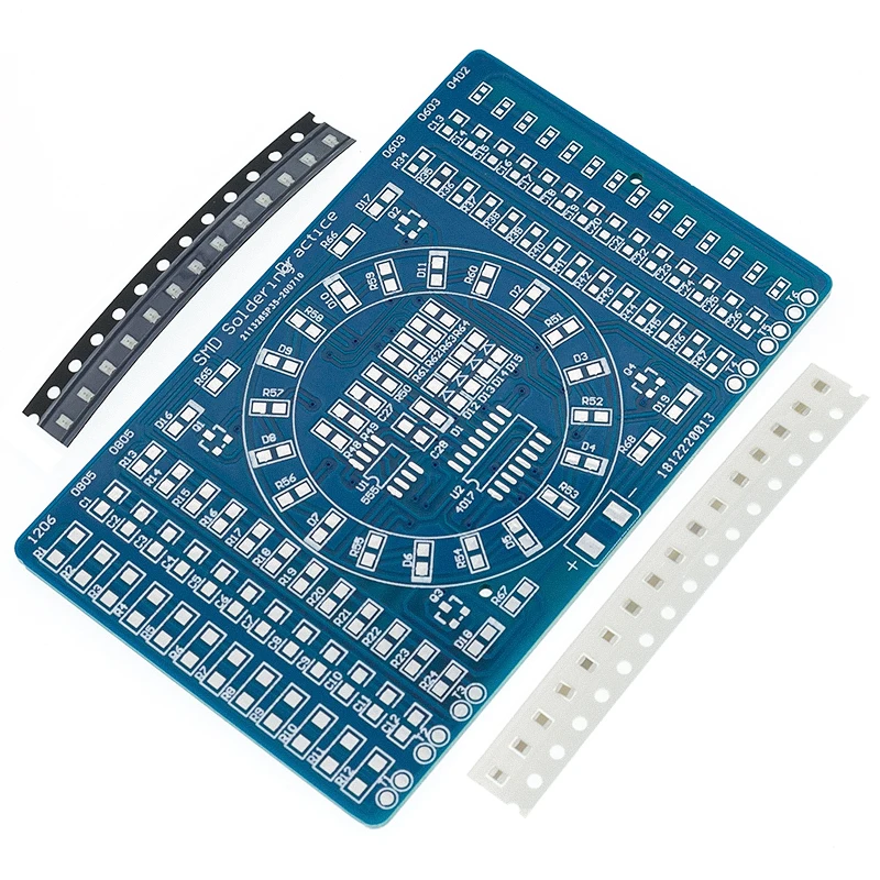 Наборы умной электроники NE555 + CD4017 светильник проточный светодиодный модуль DIY
