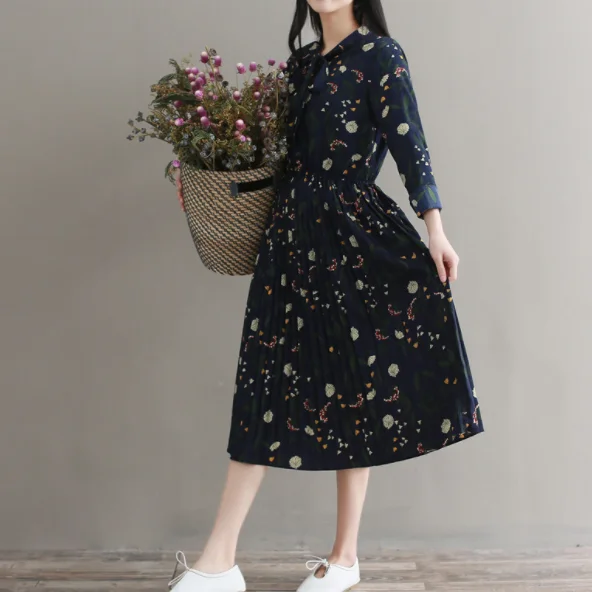 Женское длинное платье с цветочным принтом весна-лето 2020 | Женская одежда