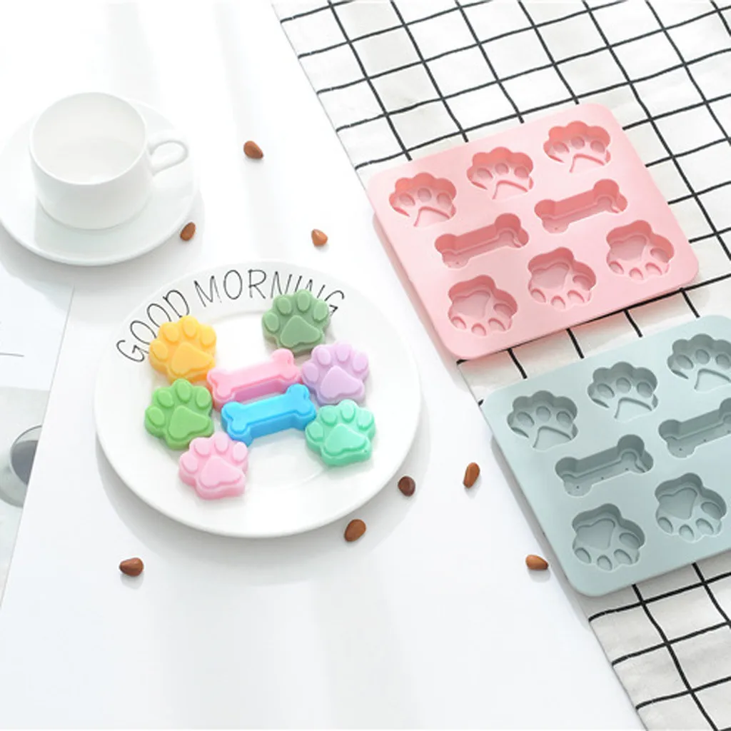 Щенок Собака Paw силиконовые формочки для печенья шоколадная форма льда