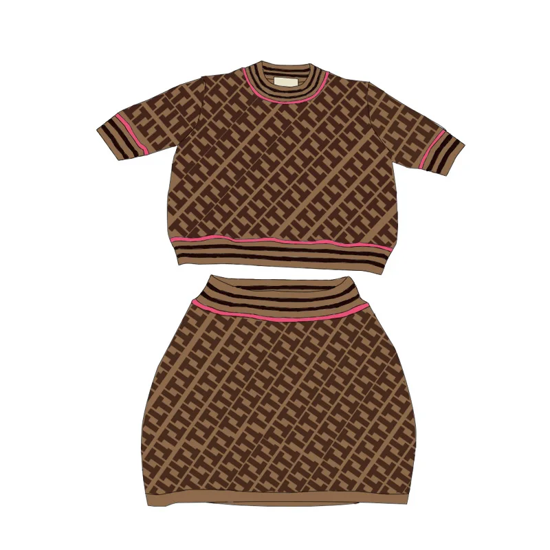 

Girls' fashion knit suit kids set 2-12 year old