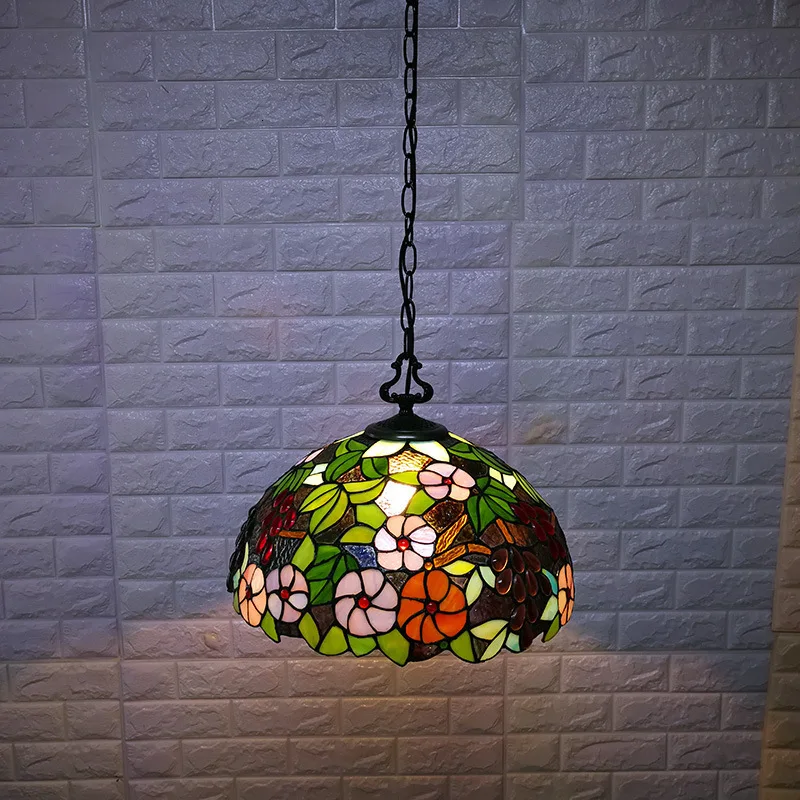 tiffany dragonfly lamp glass shade pendant light bohemian single hanging foam packing for hallway corridor kitchen | Лампы и освещение