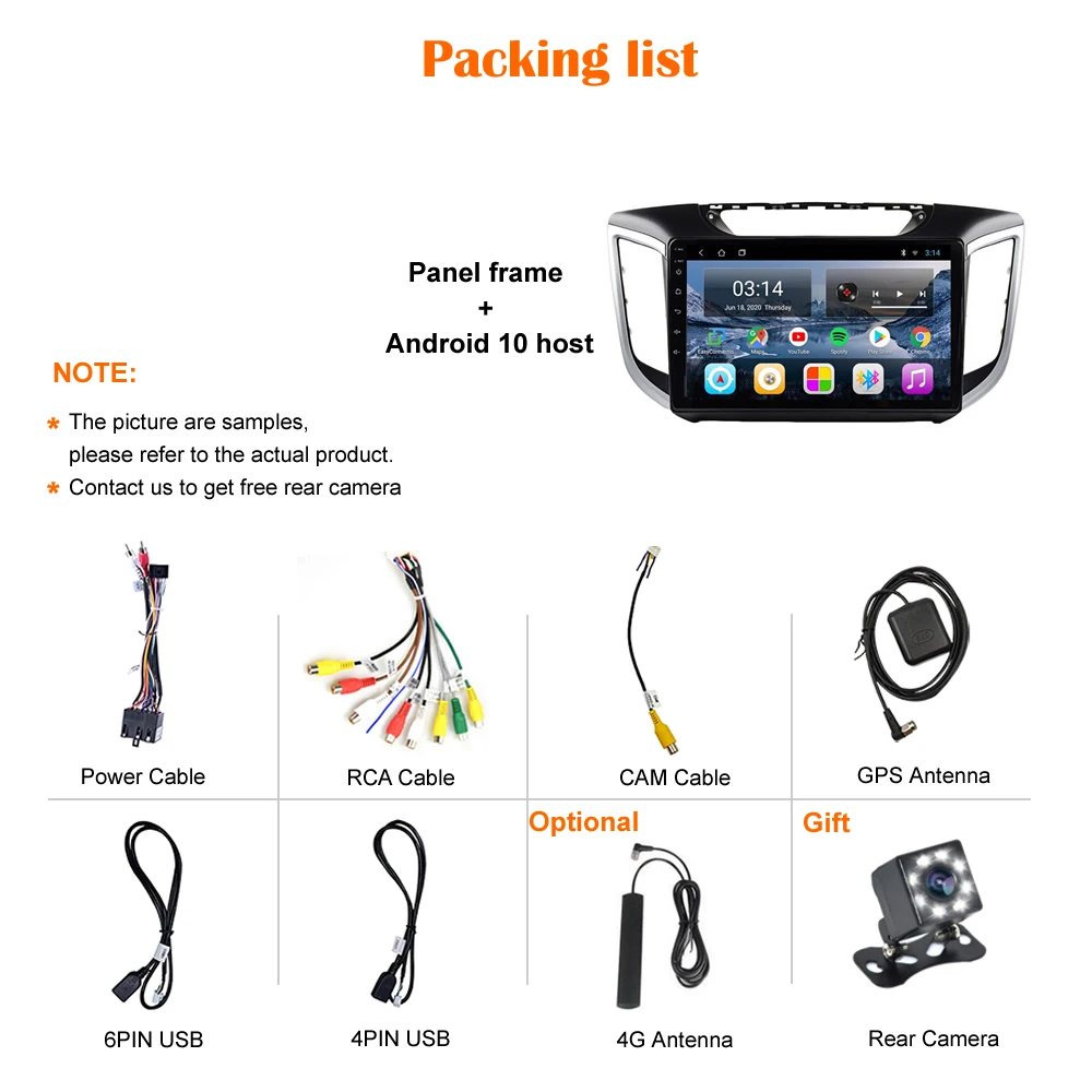 Автомобильная Мультимедийная система стерео-система на Android 10 с GPS видеоплеером