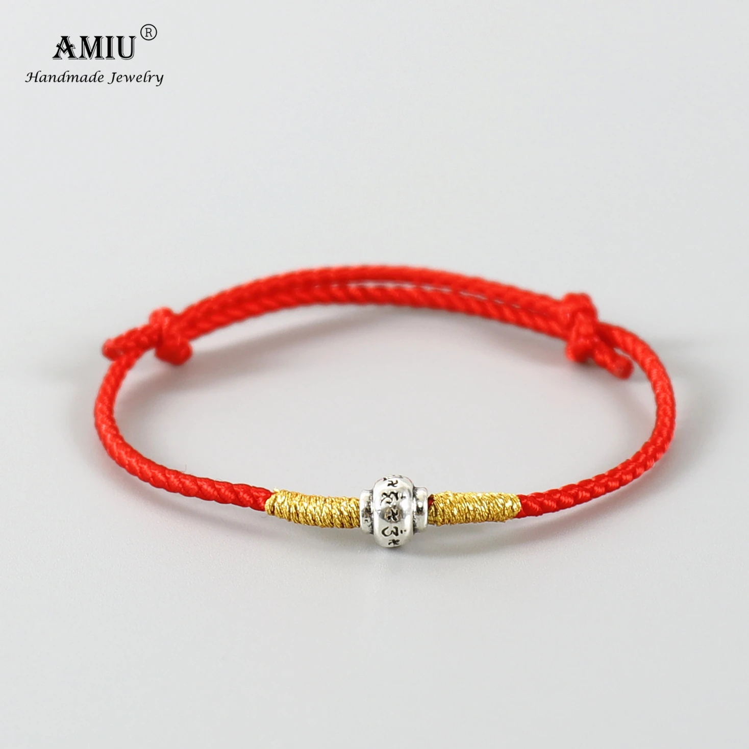 Браслет AMIU для мужчин и женщин Тибетский браслет ручной работы Ом Мани Падме Хум