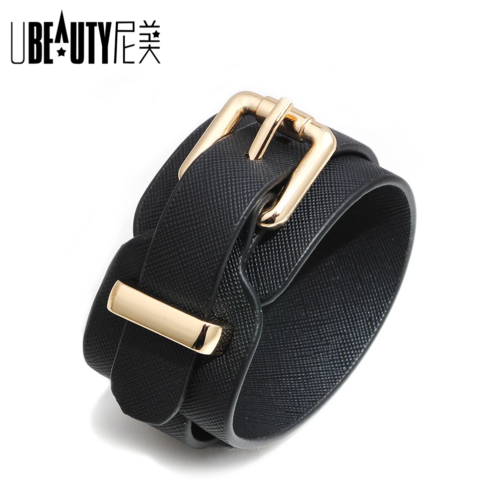 UBEAUTY 2020 Отличная сделка простая кожаная пряжка женский браслет из ПУ